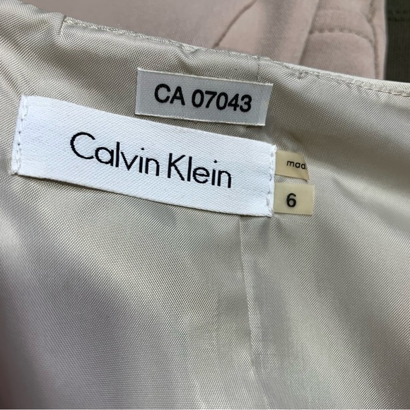 Calvin Klein S beige Elegant Sleeveless Dress lined - Picture 5 of 5
